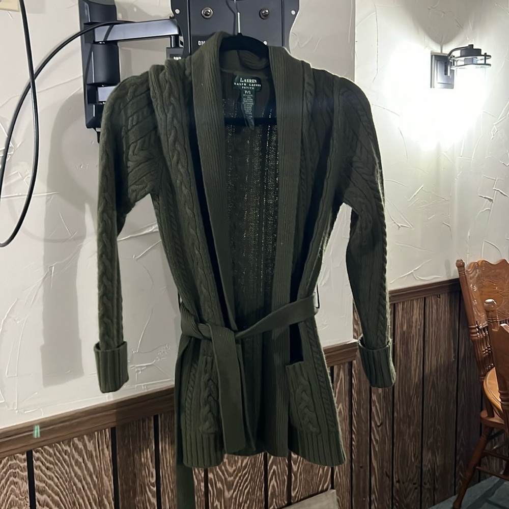 Green Ralph Lauren Sweater with Belt